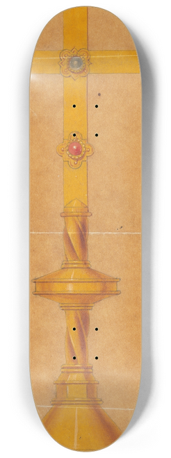 George Edmund Street - Design executed for Jones and Willis, metal and wood-workers and church furniture manufacturers of Birmingham and London 8.25 inch art skate deck