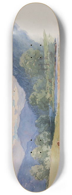 George Elbert Burr - The Conway, near Llanrwst, Wales 8.25 inch art skate deck