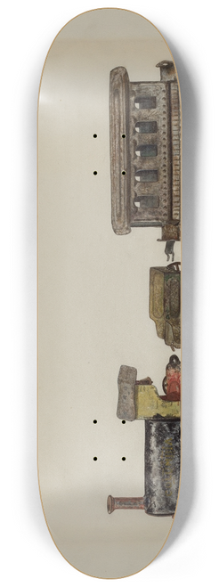 George File - Toy Train 8.25 inch art skate deck
