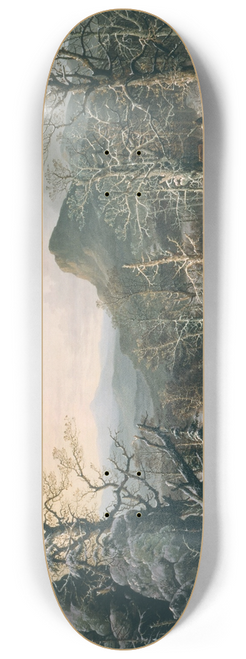 George Henry Durrie - Hunter in Winter Wood 8.25 inch art skate deck