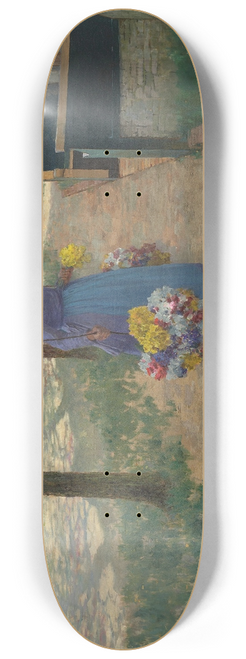 George Hitchcock - Flower Girl in Holland 8.25 inch art skate deck
