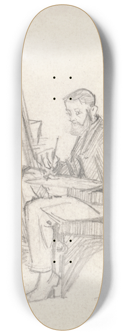 George John Pinwell - Self Portrait 8.25 inch art skate deck