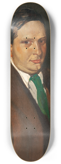 George Luks - The Green Tie (Portrait of Edward H. Smith) 8.25 inch art skate deck