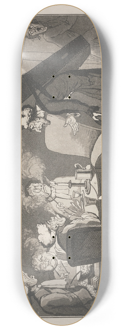 George Moutard Woodward - An Undertaker in Distress 8.25 inch art skate deck