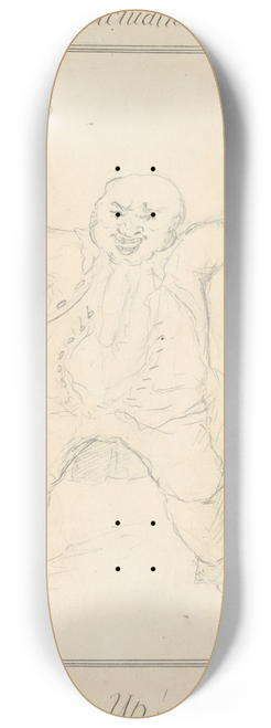 George Moutard Woodward - City Fluctuations!; Stocks are Up! Huzza!! 8.25 inch art skate deck