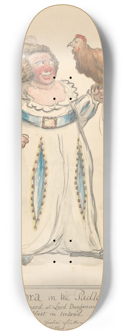 George Moutard Woodward - Leonora in the Padlock 8.25 inch art skate deck