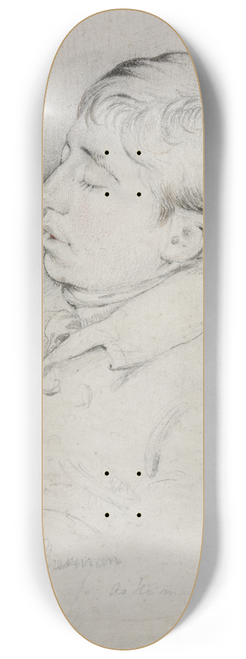 George Richmond - A Portrait of Welby Sherman Asleep in a Chair 8.25 inch art skate deck
