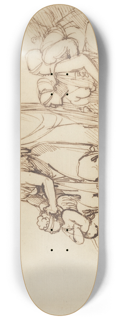 George Romney - The Blindfolding of Cupid 8.25 inch art skate deck