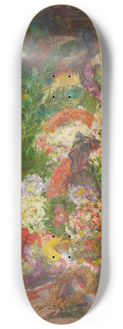 Georges Jeannin - Les fleurs et les couronnes de la chambre mortuaire 8.25 inch art skate deck