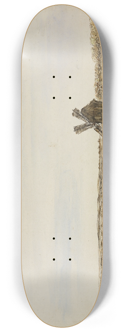 Georges Michel - Windmhle in weitem Brachfeld 8.25 inch art skate deck