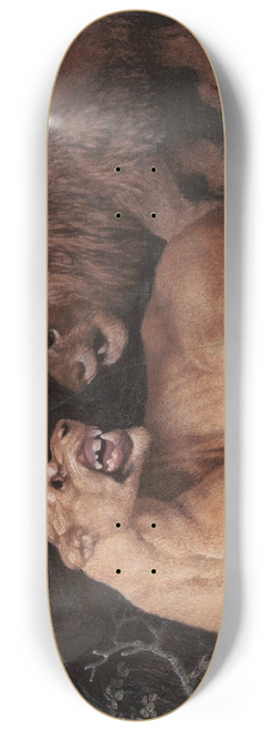 George Stubbs - Lion and Lioness 8.25 inch art skate deck
