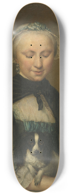 George van der Mijn - Portrait of Antoinette Mtayer, Oldest Sister of Louis Mtayer 8.25 inch art skate deck
