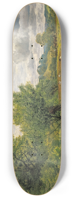 George Vicat Cole - Hayfield, near Days Lock, Oxon 8.25 inch art skate deck