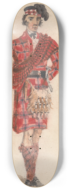 George Walker - Scotsman with Sword; Modern Dress of a Highland Chieftan 8.25 inch art skate deck