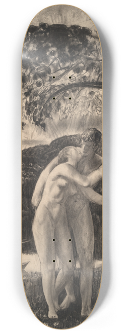 George Wesley Bellows - Lovers Still Whispered in theDusk 8.25 inch art skate deck