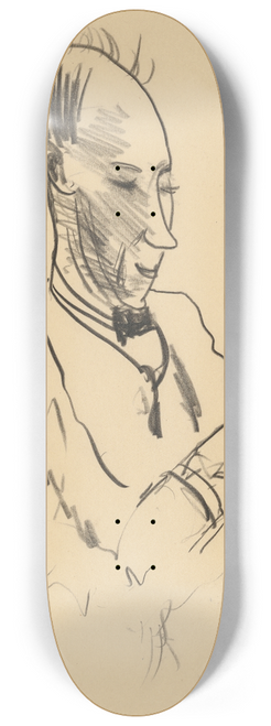 George Wesley Bellows - Self-Portrait 8.25 inch art skate deck