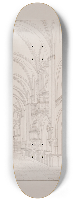 Georg Hoffmann - Det indre af Roskilde Domkirke 8.25 inch art skate deck