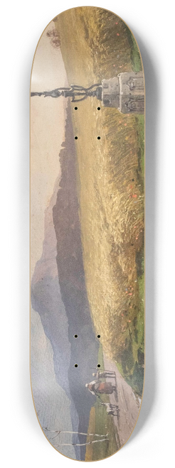 Georg Janny - Landstrae mit Kornfeld und Wegkreuz 8.25 inch art skate deck