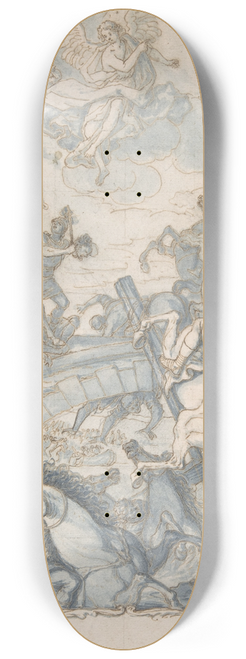 Georg Philipp Rugendas the Elder - Constantines Battle at the Milvian Bridge 8.25 inch art skate deck