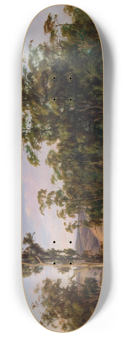 Alexander Schramm - An Aboriginal encampment, near the Adelaide foothills 8.25 inch art skate deck