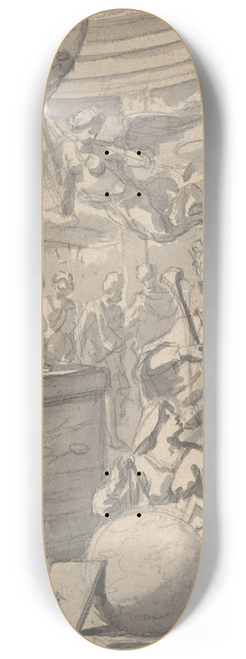 Gerard de Lairesse - Design for a Frontispiece of a Title Page 8.25 inch art skate deck