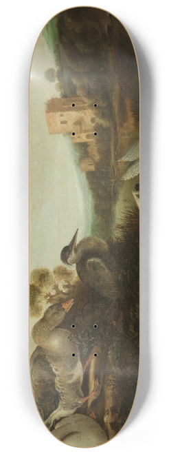 Gijsbert Gillisz. de Hondecoeter - Waterfowl 8.25 inch art skate deck