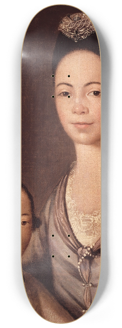 Gilbert Stuart - Mrs. Aaron Lopez and Her Son Joshua 8.25 inch art skate deck