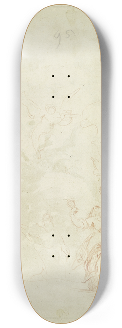 Giovanni Antonio Guardi - Personifikation des Glaubens (Fides) mit drei Engeln 8.25 inch art skate deck