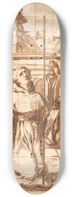 Giovanni Battista Mercati - En scene fra Sankt Nikolaus liv 8.25 inch art skate deck