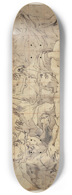 Giovanni Battista Trotti - Scene fra Korsnedtagelsen Klagen over Kristi lig 8.25 inch art skate deck