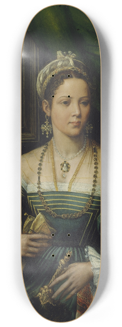 Girolamo Da Carpi - Portrait of a Lady 8.25 inch art skate deck