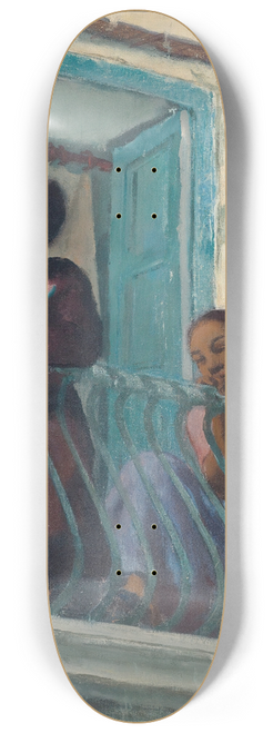 Alexandre Jacovleff - On The Balcony 8.25 inch art skate deck