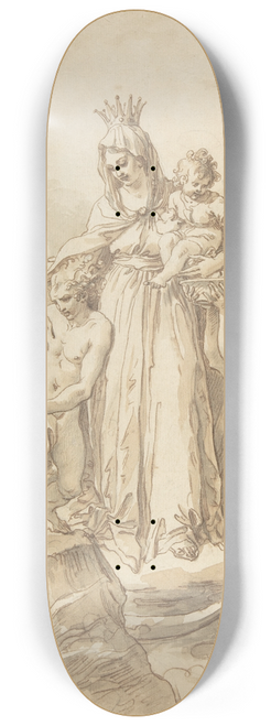 Giuseppe Cades - The Virgin Immaculate with the Christ Child 8.25 inch art skate deck