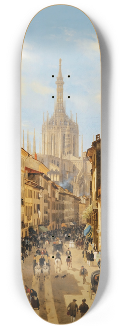 Giuseppe Canella - La Corsia Dei Servi, Milan 8.25 inch art skate deck