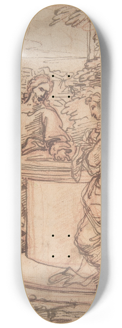 Giuseppe Passeri - Christ and the Samaritan Woman at the Well 8.25 inch art skate deck