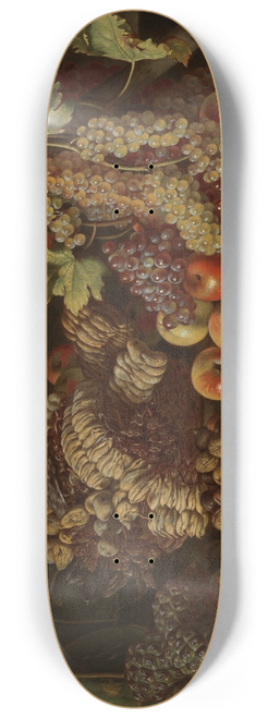 Giuseppe Ruoppolo - Still Life of Fruit and Nuts 8.25 inch art skate deck