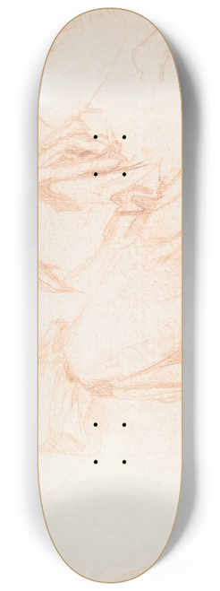 Alexandre Laemlein - Four Figures Kneeling in Supplication 8.25 inch art skate deck
