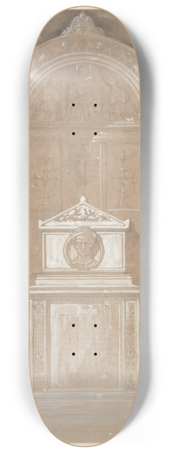 Gottfried Semper - Gravmle over baron C F von Rumohr 1845 8.25 inch art skate deck