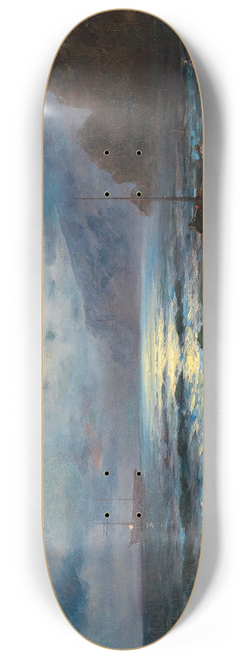 Grigori Ivanovitch Kapustin - Smugglers on the Crimean Coast 8.25 inch art skate deck