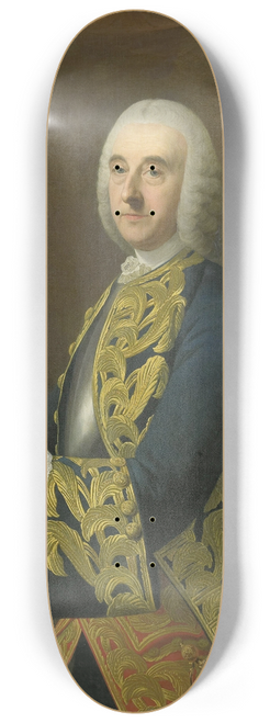 Guillaume de Spinny - Portrait of Vice-Admiral Hendrik Lijnslager, Son of Harmen Lijnslager and Judith Allijn 8.25 inch art skate deck