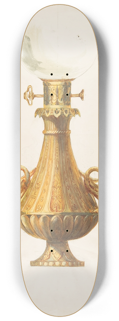 Gurard - Design for a Gas Lamp with Gilt Base and Glass Globe 8.25 inch art skate deck