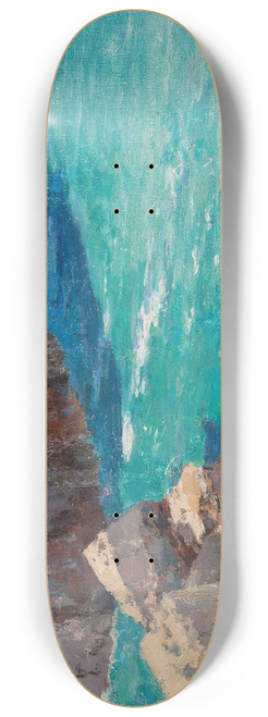 Alexei Vasilievich Hanzen - A Summer Day on a Rocky Coast 8.25 inch art skate deck