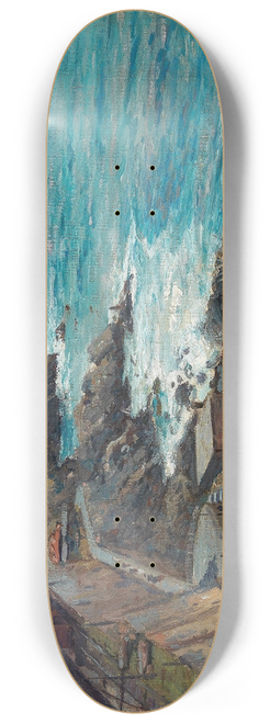 Alexei Vasilievich Hanzen - Coast at Nervi 8.25 inch art skate deck