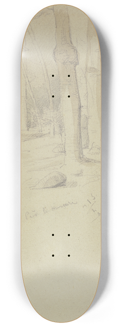 Gustave Courbet - Friedhof und Frau mit Umhang 8.25 inch art skate deck