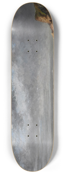 Gustave Courbet - View of a rough sea near a cliff 8.25 inch art skate deck