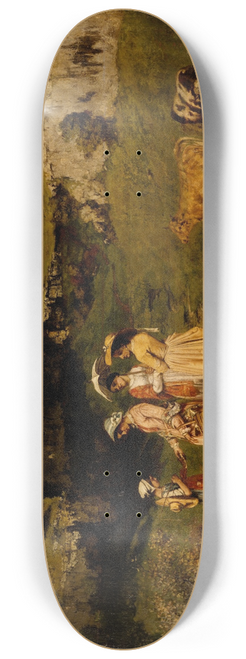 Gustave Courbet - Young Ladies of the Village 8.25 inch art skate deck