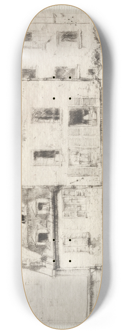 Gustave Leheutre - La rue Lacpde; le cour de lAciereur Cottens 8.25 inch art skate deck