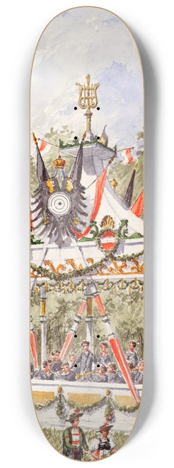 Gustav Korompay - Der Musikpavillion des Wiener Schtzenfestes von 1898 8.25 inch art skate deck