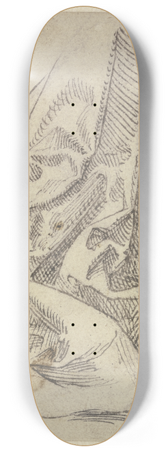 Hans Brosamer - Faltenstudie nach hngendem Stoff 8.25 inch art skate deck