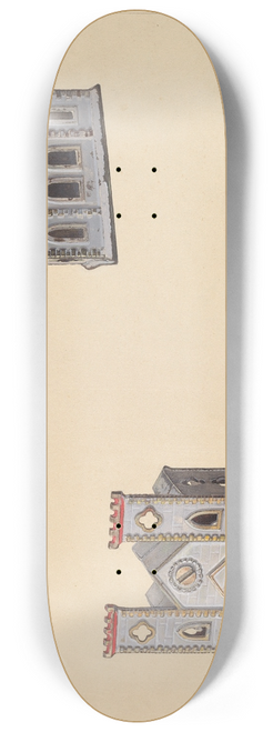 Alf Bruseth - Cathedral Coin Box 8.25 inch art skate deck